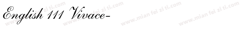English 111 Vivace字体转换